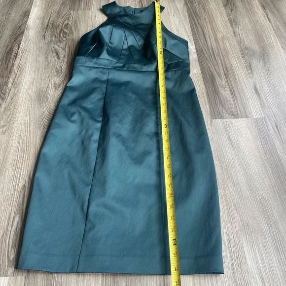 The Limited Women's‎ Green Satin Sleeveless Halter Neck Cocktail Dress Size 6 - Picture 3 of 5
